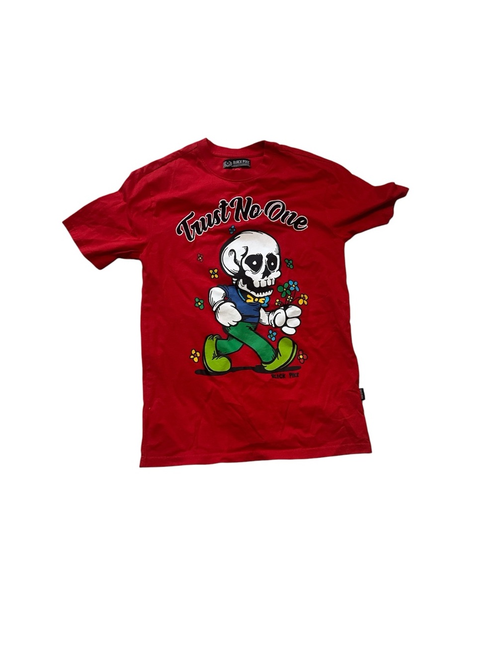 Black Pike Trust No One Red Graphic Tee - Men's Casual Shirt